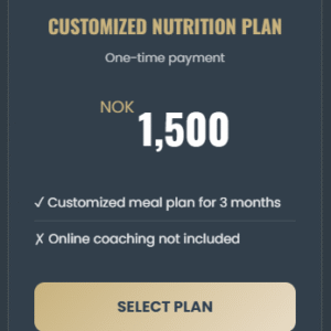 Customized Nutrition Plan One-time payment