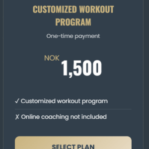 Customized Workout Program One-time payment